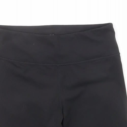 H&M Womens Black Polyester Biker Shorts Size L L5 in Regular Pull On