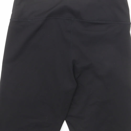 H&M Womens Black Polyester Biker Shorts Size L L5 in Regular Pull On