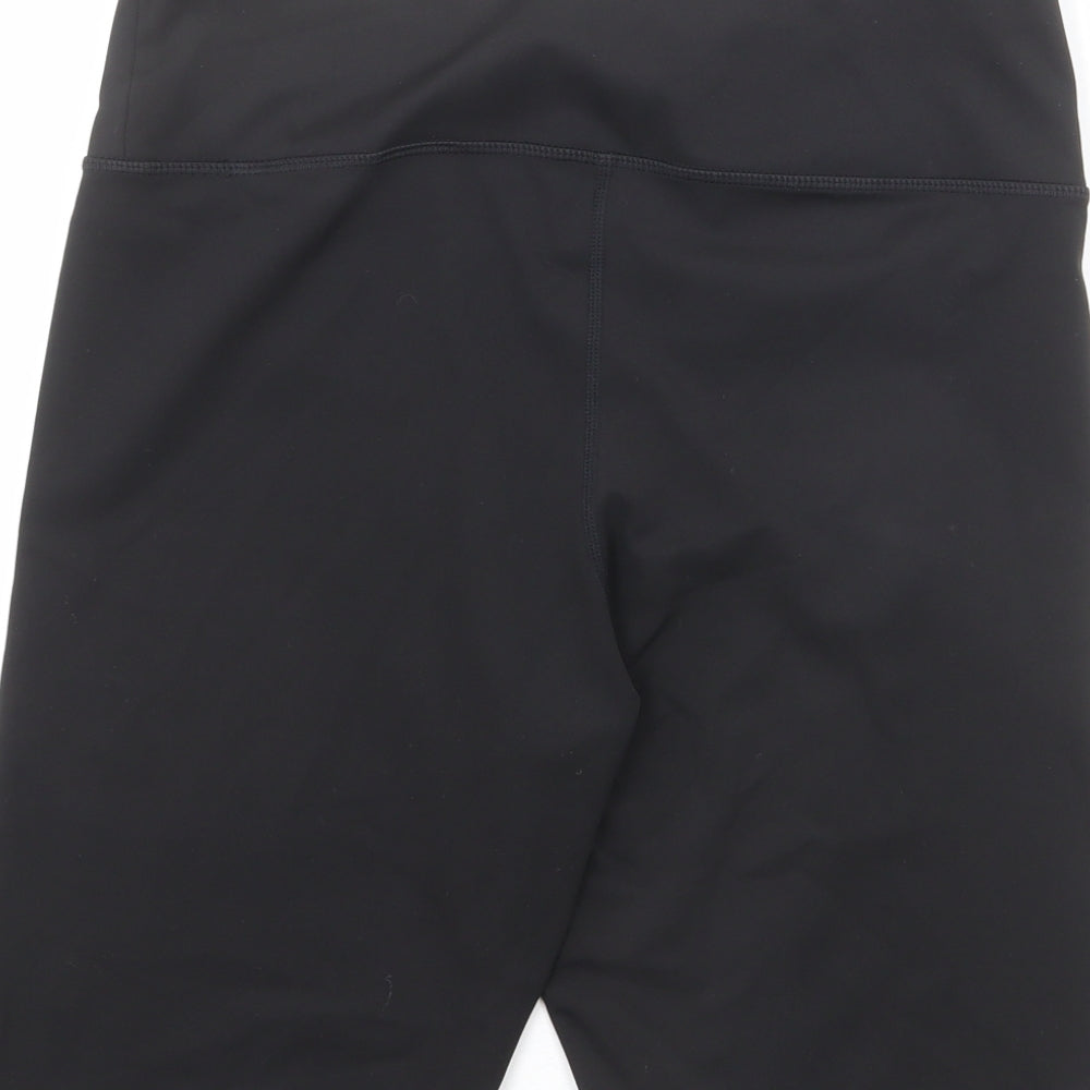 H&M Womens Black Polyester Biker Shorts Size L L5 in Regular Pull On