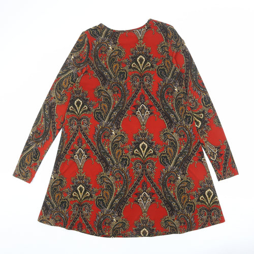 Glamorous Womens Multicoloured Geometric Polyester A-Line Size S Round Neck Pullover