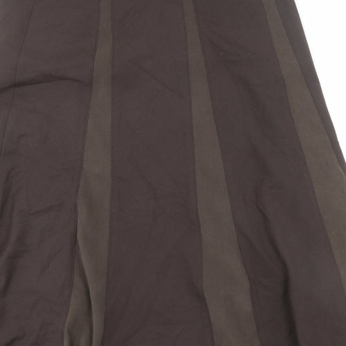 Marks and Spencer Womens Brown Viscose A-Line Skirt Size 14