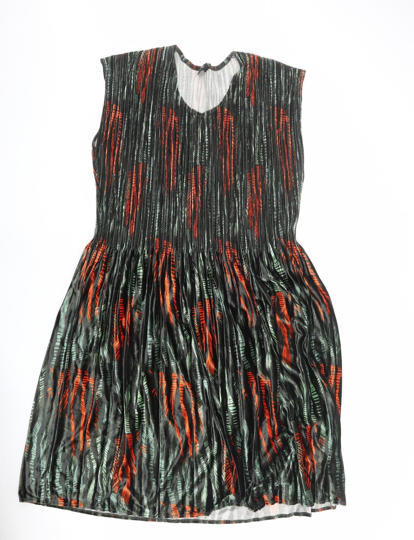 Klass Womens Multicoloured Geometric Polyester A-Line Size 2XL Round Neck Pullover