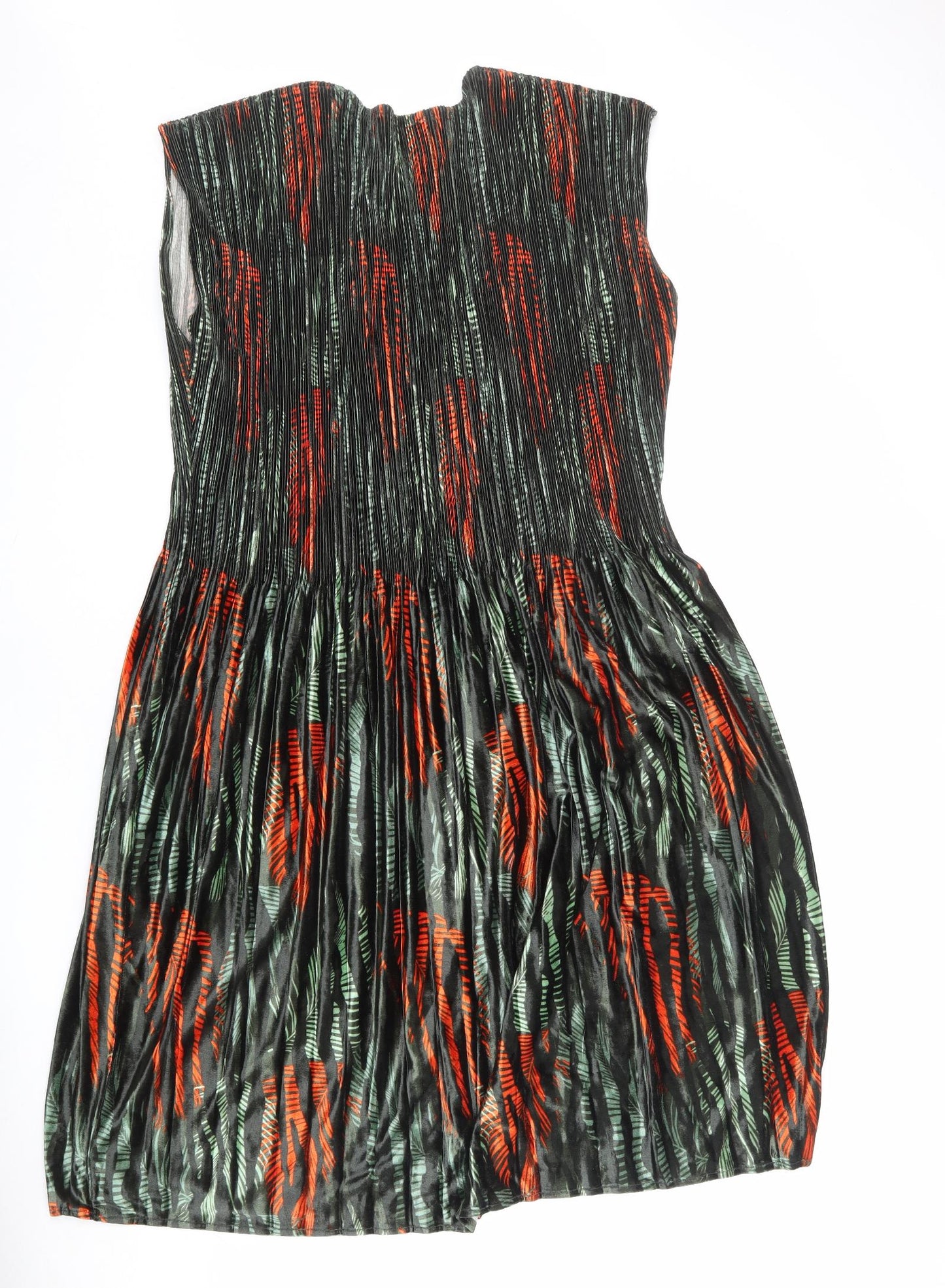 Klass Womens Multicoloured Geometric Polyester A-Line Size 2XL Round Neck Pullover