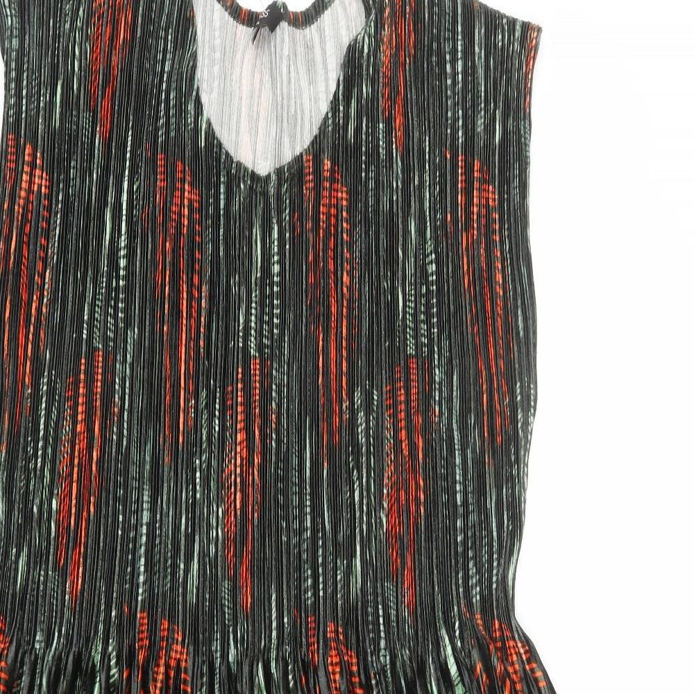 Klass Womens Multicoloured Geometric Polyester A-Line Size 2XL Round Neck Pullover