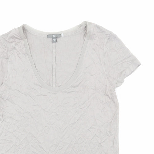 Gap Womens Grey Viscose Basic T-Shirt Size M Scoop Neck