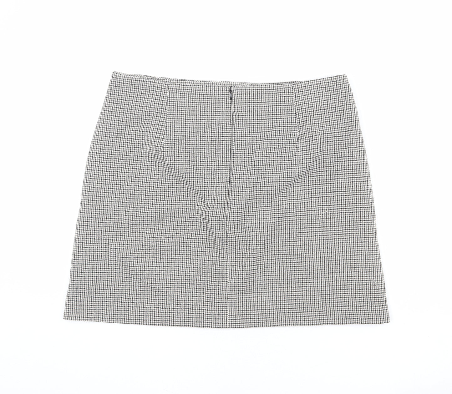 Marks and Spencer Womens Multicoloured Herringbone Polyester A-Line Skirt Size 16 Zip