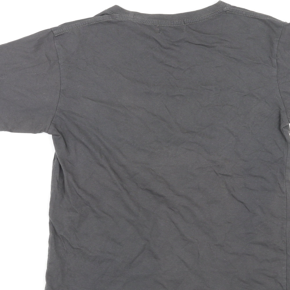 It's Monkey Mens Grey Cotton T-Shirt Size S Crew Neck - Bangkok