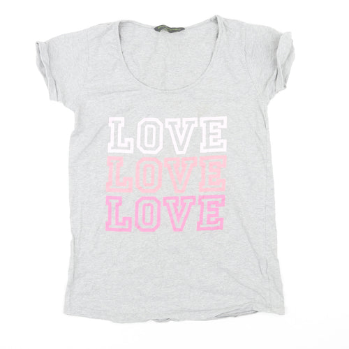 Bloody Marvellous Womens Multicoloured Cotton Basic T-Shirt Size M Round Neck