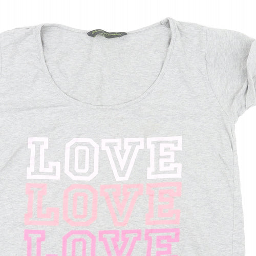 Bloody Marvellous Womens Multicoloured Cotton Basic T-Shirt Size M Round Neck