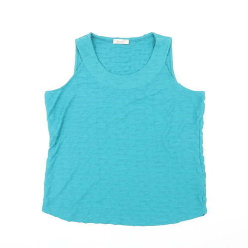 Per Una Womens Green Polyester Basic Tank Size 20 Round Neck