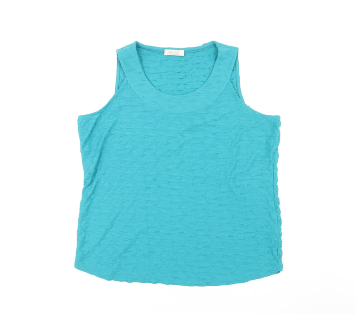 Per Una Womens Green Polyester Basic Tank Size 20 Round Neck