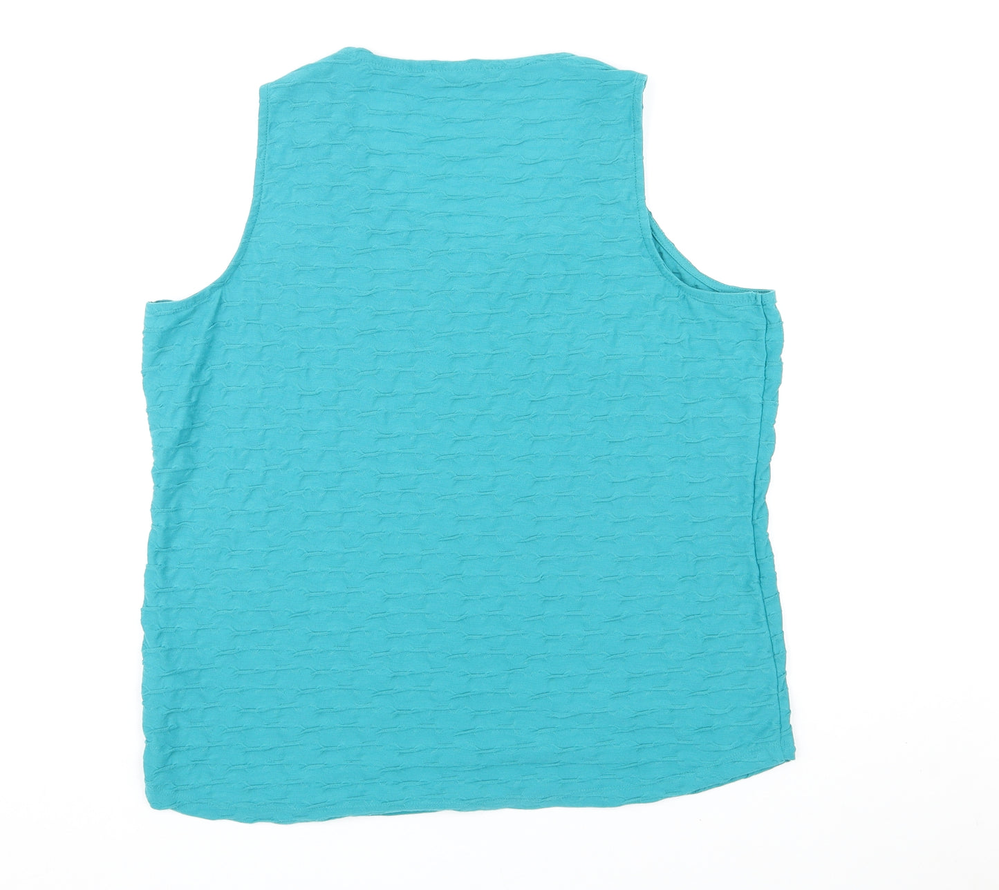 Per Una Womens Green Polyester Basic Tank Size 20 Round Neck