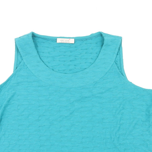 Per Una Womens Green Polyester Basic Tank Size 20 Round Neck