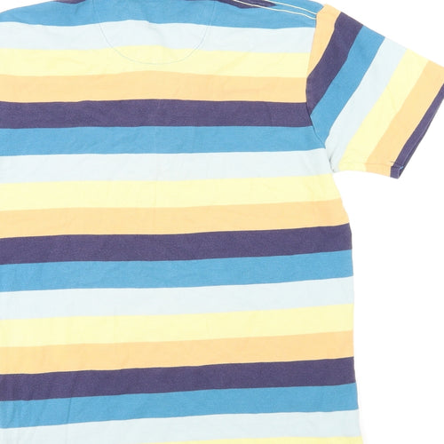 Fat Face Mens Multicoloured Striped Cotton Polo Size S Collared Pullover
