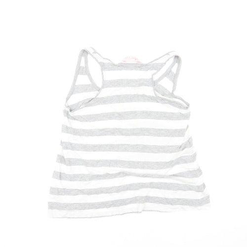 Secret Possessions Womens Multicoloured Striped Cotton Basic Tank Size 8 Round Neck