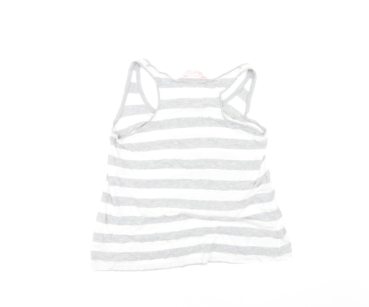 Secret Possessions Womens Multicoloured Striped Cotton Basic Tank Size 8 Round Neck