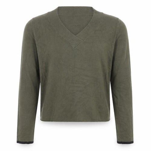 New Look Girls Green V-Neck Viscose Pullover Jumper Size 12-13 Years Pullover