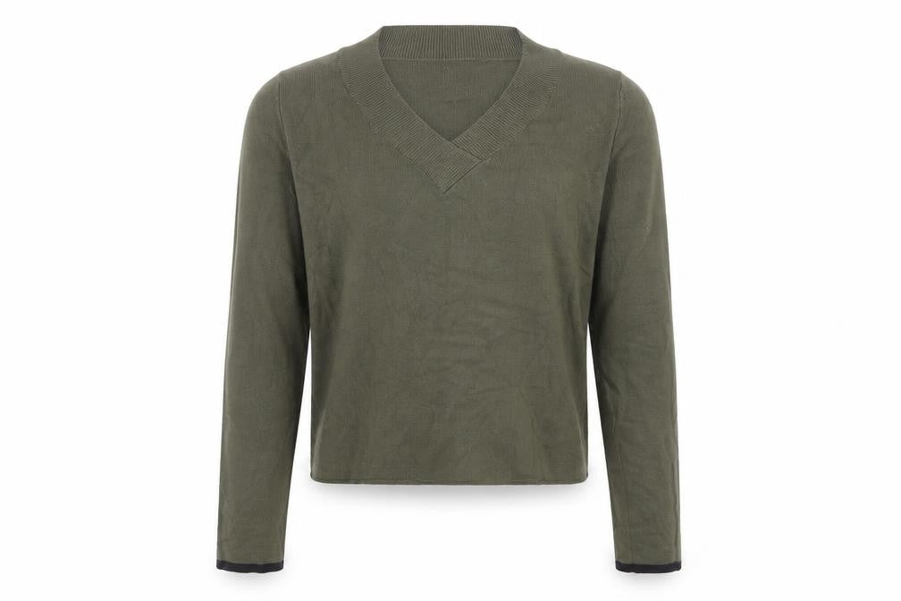 New Look Girls Green V-Neck Viscose Pullover Jumper Size 12-13 Years Pullover