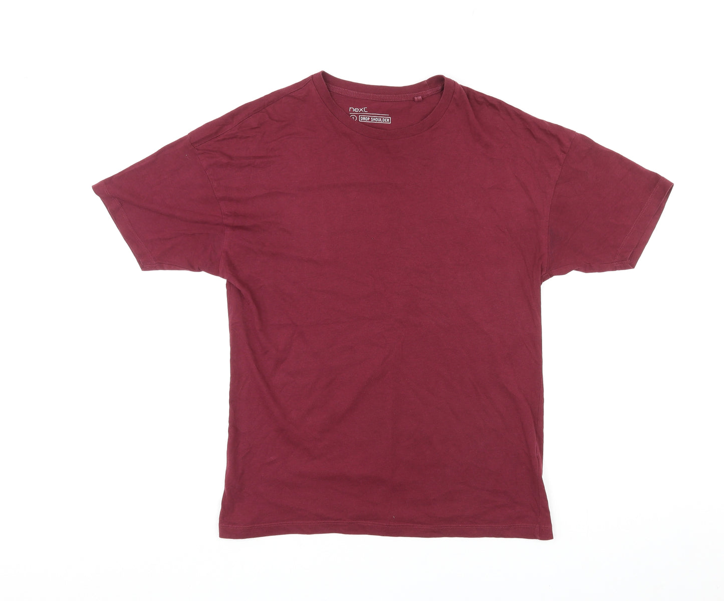 NEXT Mens Red Cotton T-Shirt Size S Crew Neck