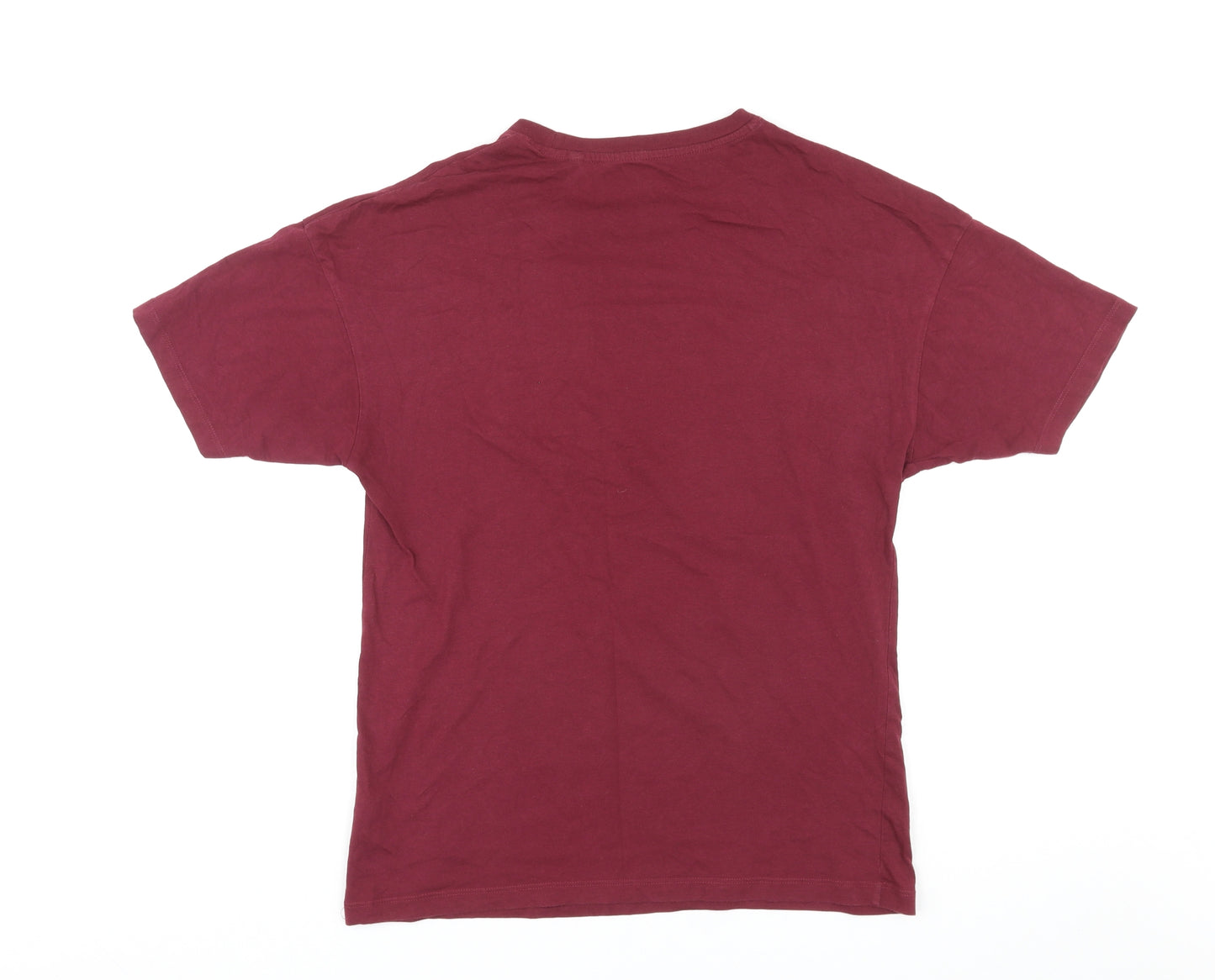 NEXT Mens Red Cotton T-Shirt Size S Crew Neck