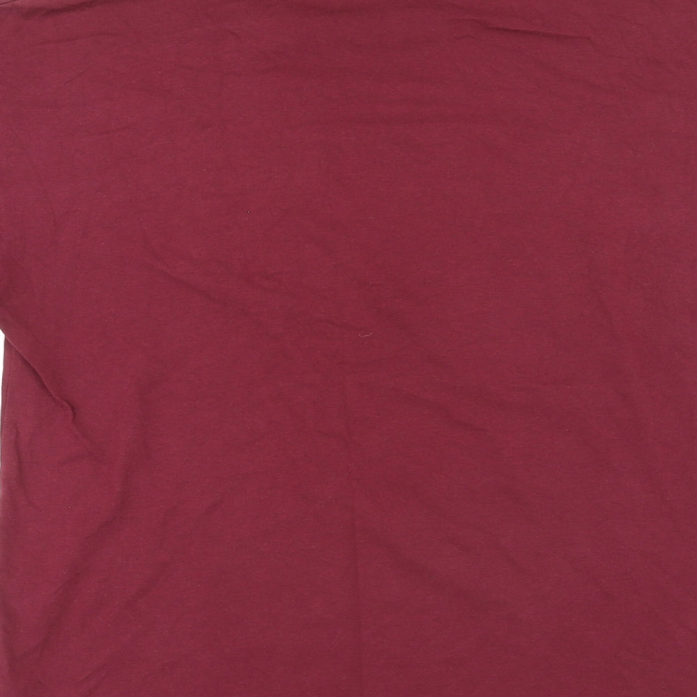 NEXT Mens Red Cotton T-Shirt Size S Crew Neck