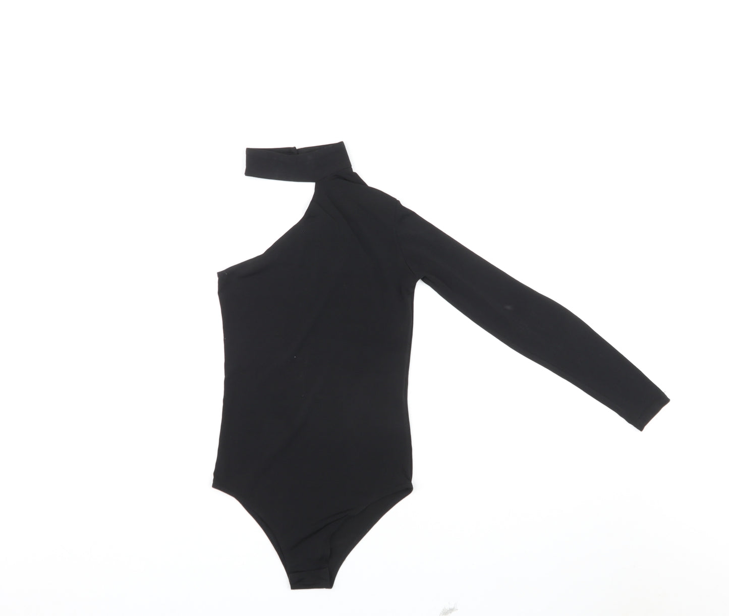 Zack Womens Black Polyester Bodysuit One-Piece Size 4 Snap