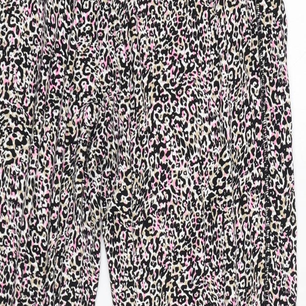 Marks and Spencer Womens Multicoloured Geometric Viscose Harem Leggings Size 6 L26 in