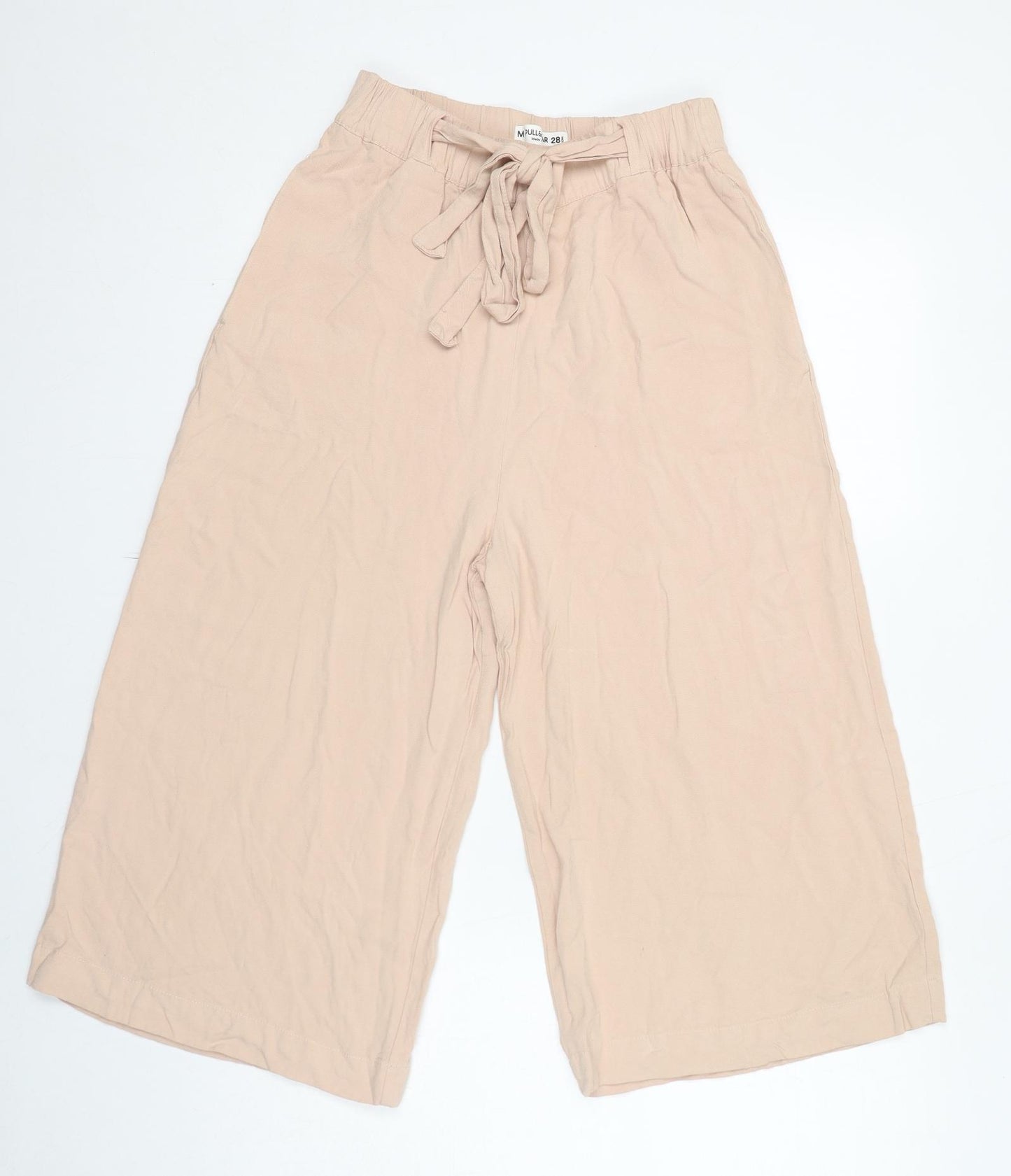 Pull&Bear Womens Pink Viscose Bermuda Shorts Size M L18 in Regular Pull On