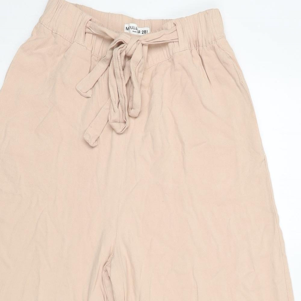 Pull&Bear Womens Pink Viscose Bermuda Shorts Size M L18 in Regular Pull On
