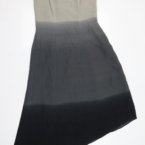 Joseph Ribkoff Womens Black Viscose Fit & Flare Size 12 Sweetheart Zip - Ombre