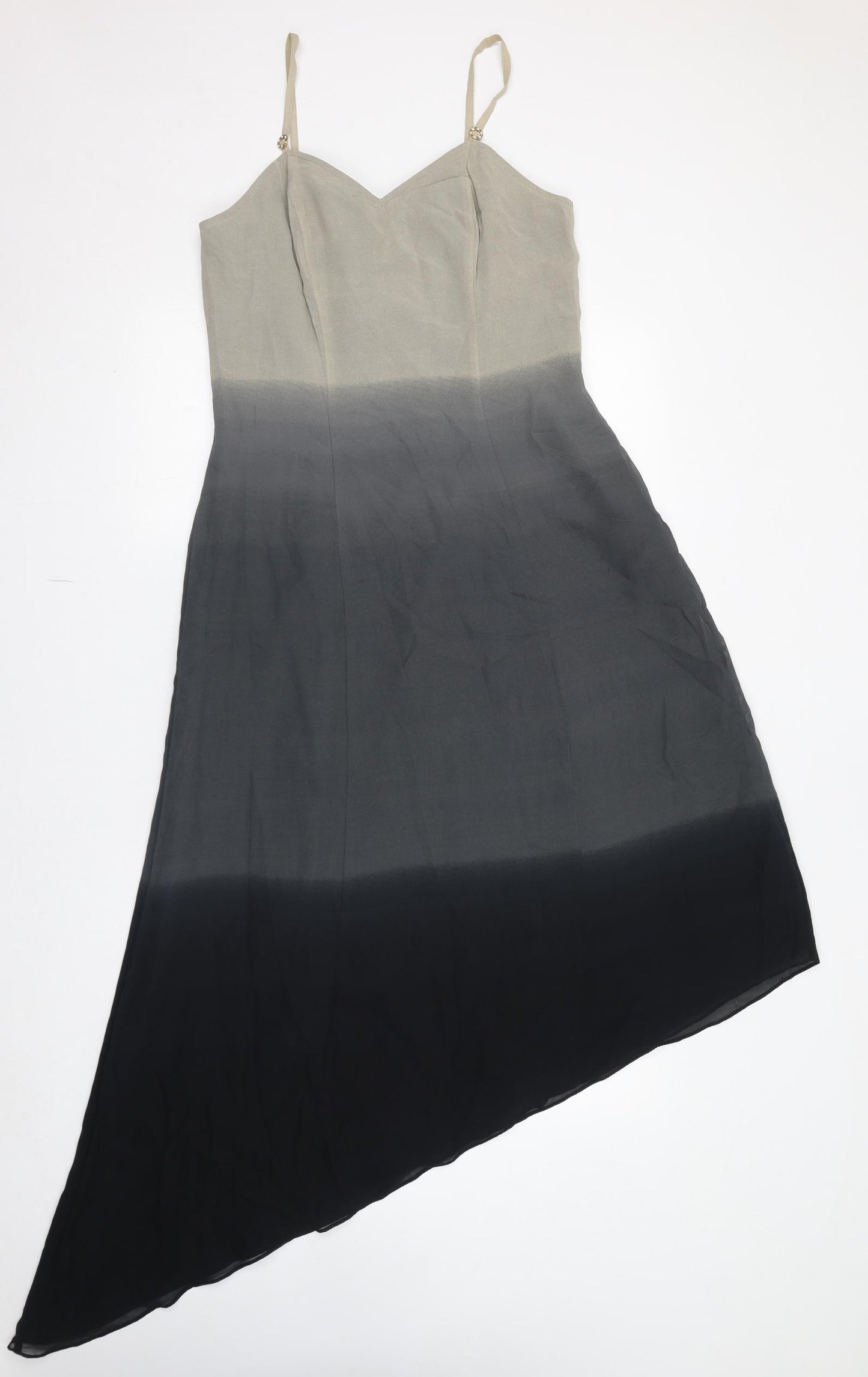 Joseph Ribkoff Womens Black Viscose Fit & Flare Size 12 Sweetheart Zip - Ombre