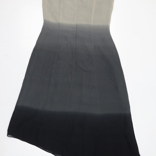 Joseph Ribkoff Womens Black Viscose Fit & Flare Size 12 Sweetheart Zip - Ombre