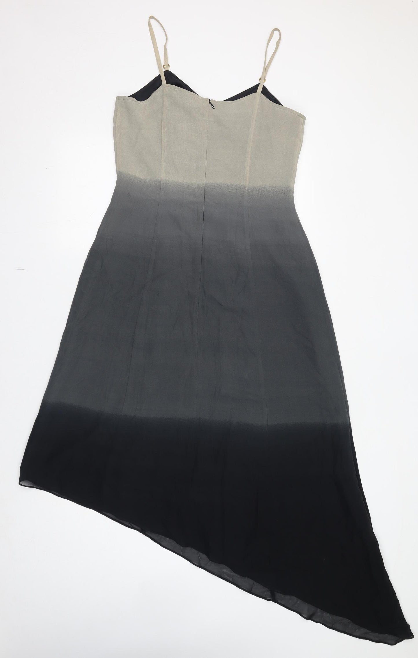 Joseph Ribkoff Womens Black Viscose Fit & Flare Size 12 Sweetheart Zip - Ombre