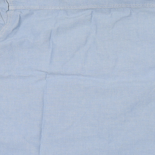 NEXT Mens Blue Cotton Button-Up Size S Collared