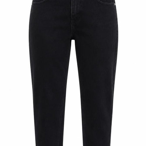 Boohoo Womens Black Cotton Straight Jeans Size 8 L26 in Regular Zip