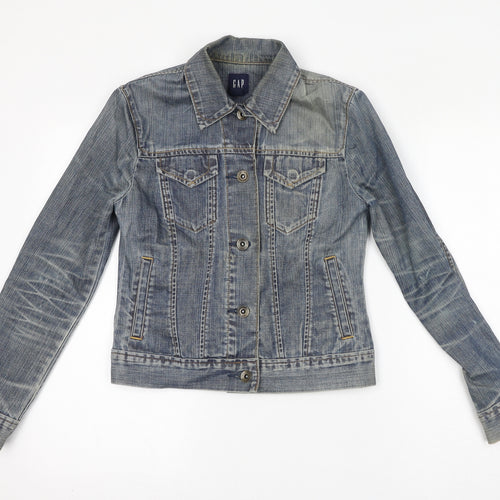 Gap Womens Blue Jacket Size XS Button