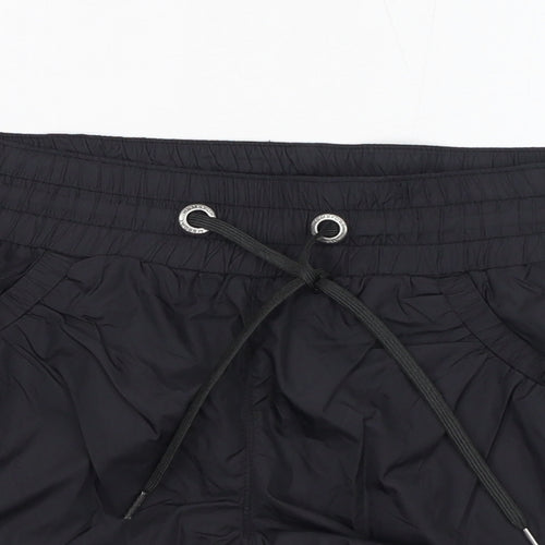 H&M Womens Black Polyamide Athletic Shorts Size 8 L13 in Regular Drawstring