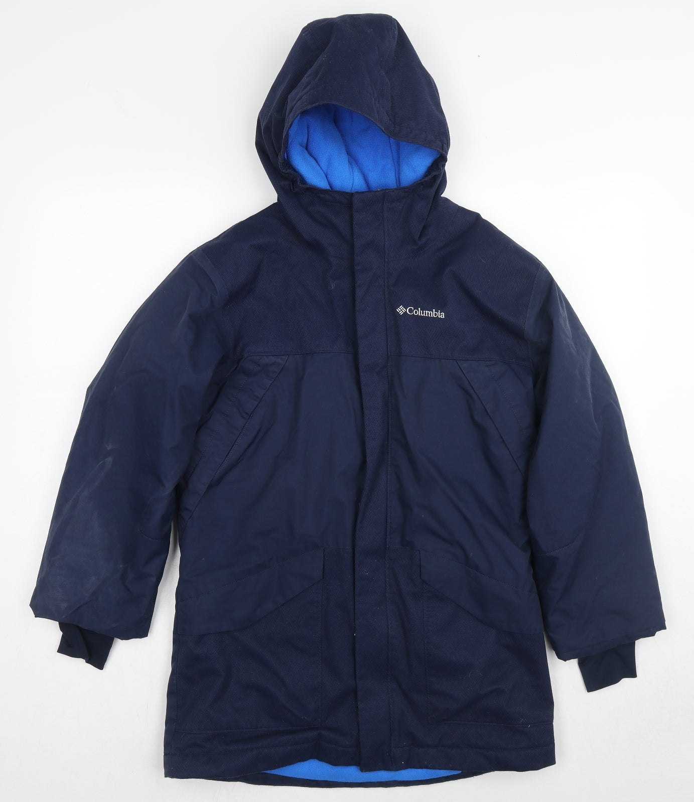 Columbia Mens Blue Rain Coat Coat Size XL Zip