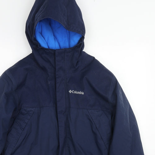 Columbia Mens Blue Rain Coat Coat Size XL Zip