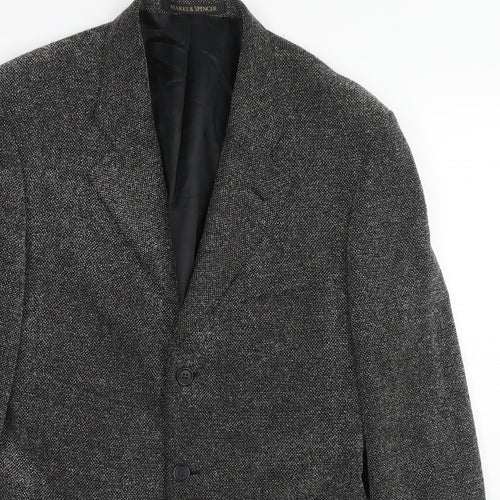 St Michael Mens Grey Cotton Jacket Blazer Size 40 Regular
