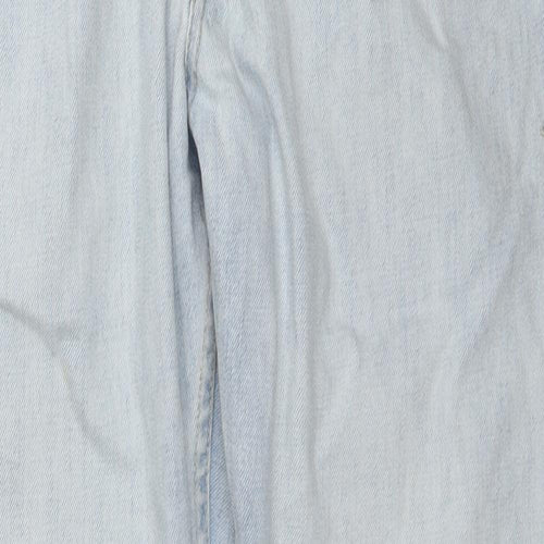 Lab Mens Blue Cotton Straight Jeans Size 32 in L27 in Regular Zip