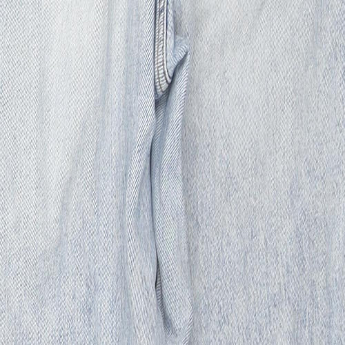New Look Womens Blue Cotton Boyfriend Jeans Size 8 L26 in Regular Zip