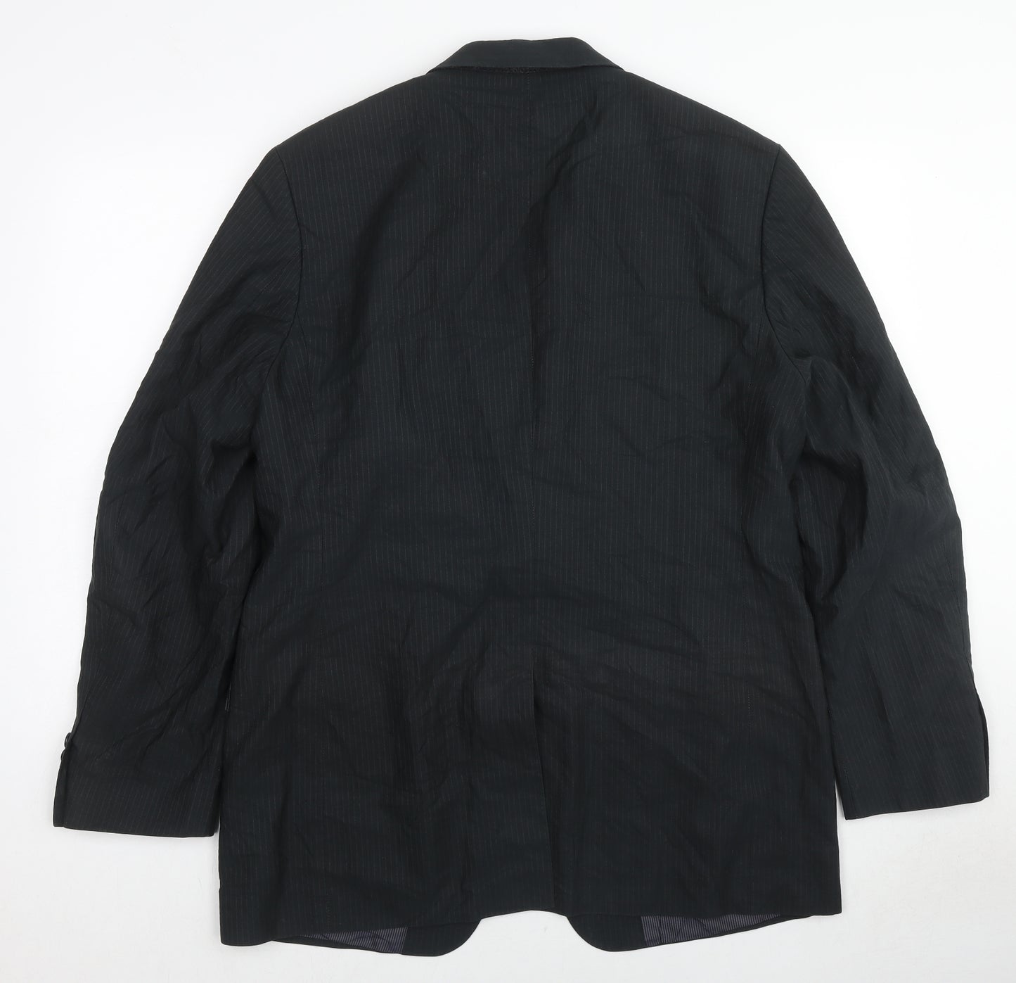 Sand Mens Black Striped Cotton Jacket Suit Jacket Size 44 Regular
