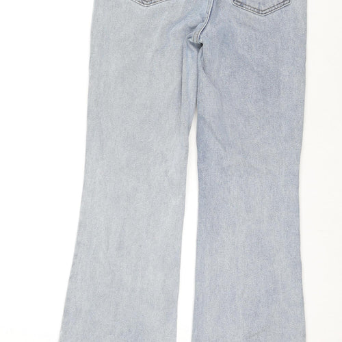 Motel Womens Blue Cotton Tapered Jeans Size S L30 in Regular Zip