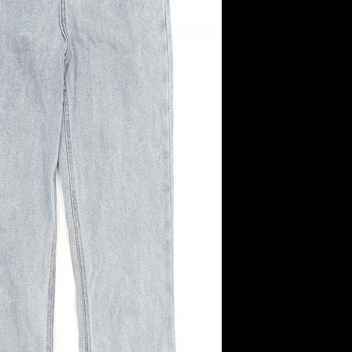 Motel Womens Blue Cotton Tapered Jeans Size S L30 in Regular Zip
