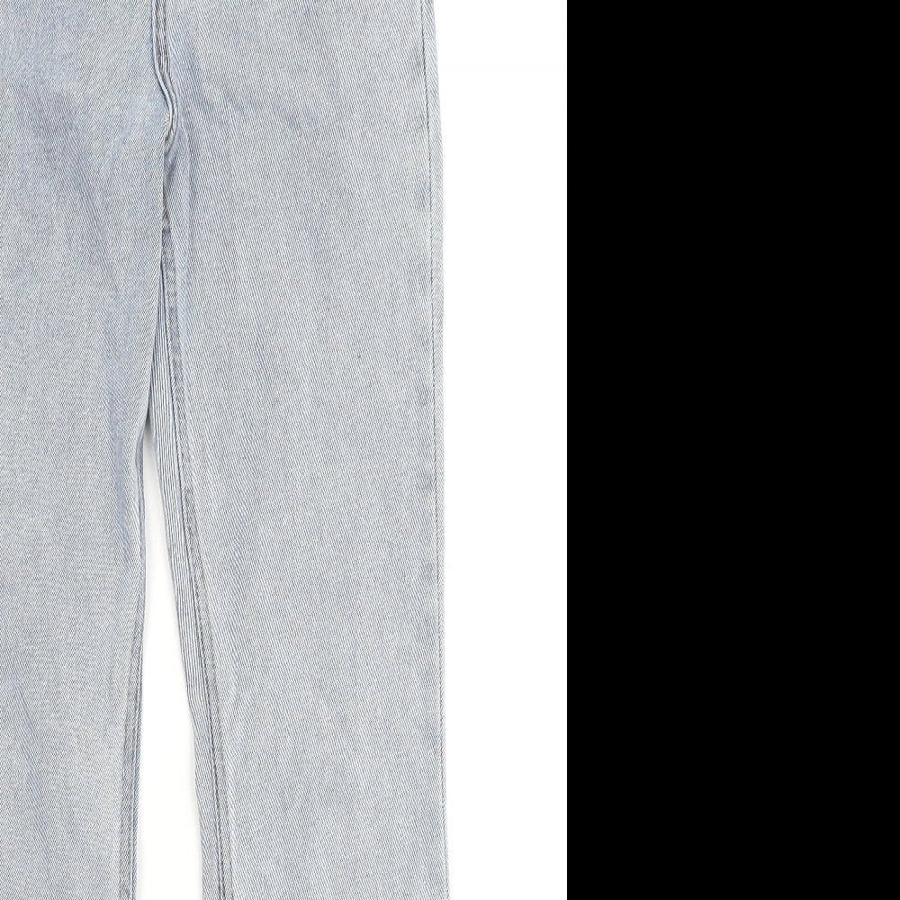 Motel Womens Blue Cotton Tapered Jeans Size S L30 in Regular Zip