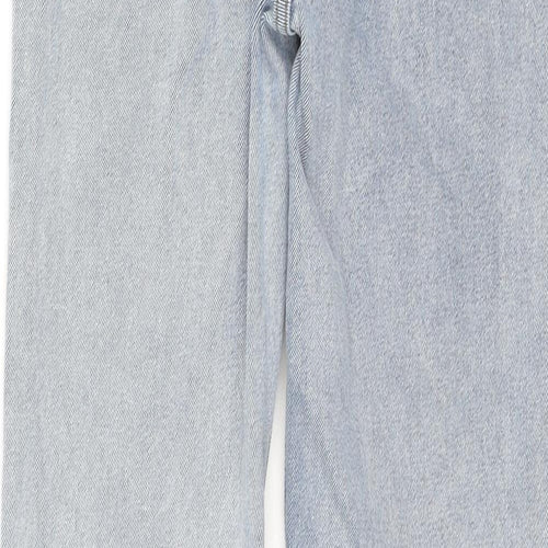 Motel Womens Blue Cotton Tapered Jeans Size S L30 in Regular Zip