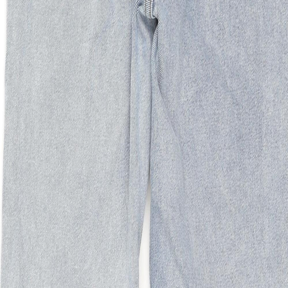 Motel Womens Blue Cotton Tapered Jeans Size S L30 in Regular Zip