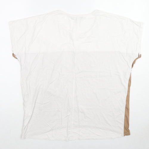 New Look Womens Multicoloured Viscose Basic T-Shirt Size 10 Round Neck