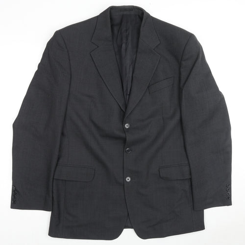Nicholas Rowe Mens Black Wool Jacket Suit Jacket Size 42 Regular